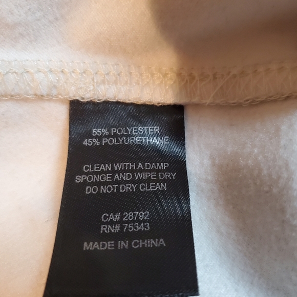 Nicole Miller Putty Tan Faux Leather Stretchy Skinny Leggings Small - Picture 9 of 10